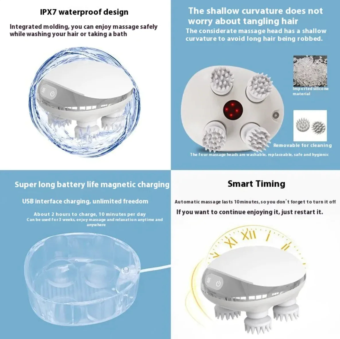 Waterproof Octopus Scalp Massager